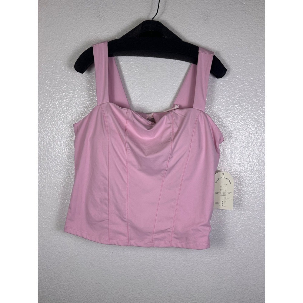 Blogilates Tiny Bows Corset Tank Pink Activewear Top Plus Size 3X NWT